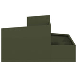Garden Planter Olive Green 80 x 80 x 50 cm Cold-rolled Steel 873581