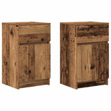 Bedside Cabinets 2 pcs Old Wood 39x35x65 cm Engineered Wood 861334