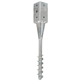 Ground Spikes 6 pcs Silver 7x7x56 cm Galvanised Steel 145436