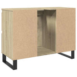 Bathroom Cabinet Sonoma Oak 80x33x60 cm Engineered Wood 849684