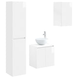 Bathroom Furniture Set 3 pcs High Gloss White 3406067