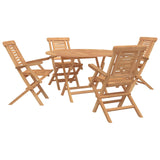 Garden Set 5 pcs Brown Solid Teak Wood 3437369