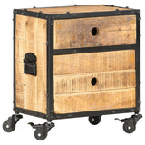 Bedside Cabinet 40x30x50 cm Rough Mango Wood 286379