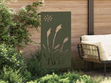 Garden Privacy Screen Olive green 50 x 140 cm Cold-rolled steel 876276
