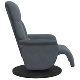Massage Recliner Chair Dark Grey 91 x 71 x 105 cm Velvet 42018599