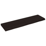Table Top Dark Brown 140x40x cm Treated Solid Wood Oak 3156441