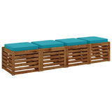 4-Piece Seat Cushions VUGHT 4 pcs 100% Polyester Turquoise 946294