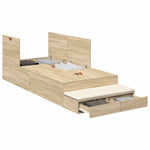 Storage Bed Frame with Drawer Sonoma Oak 236.5 x 90 x 31.5 cm 3335607