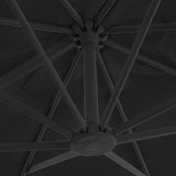 Cantilever Garden Parasol with Aluminium Pole 3x3 m Black 47000
