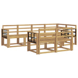 Outdoor Sofa Set 7 pcs White Solid Acacia Wood 3387778