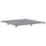 Parasol Base Dark grey wood look 100 x 100 x 4 cm Steel 3407829