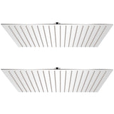 Rain Shower Head 2 pcs Stainless Steel 50x50 cm 275943