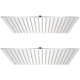 Rain Shower Head 2 pcs Stainless Steel 50x50 cm 275943