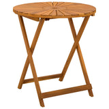 Folding Garden Table Natural 70 x 75 cm Solid Acacia Wood 42024979