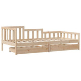 Daybed with Drawers without Mattress 80x200 cm Solid Wood 3302104