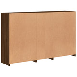 Sideboard with LED Lights Brown Oak 162x37x100 cm 3209176