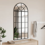 Wall Mirror Black 60x130 cm Arch Iron 3200607