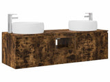 Bathroom Cabinet Set 3 pcs Smoked Oak 49.5 x 44.5 x 66 cm 3405722