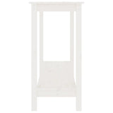Console Table White 110x40x80 cm Solid Wood Pine 822283