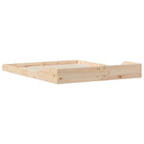 Bed Frame Brown 140 x 210 cm Solid Pine Wood 873352