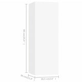 4 Piece TV Cabinet Set White Engineered Wood 3078686