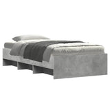 Bed Frame Concrete Grey Engineered wood Single Bed Frame 3295677