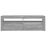 TV Cabinet with LED Lights Grey Sonoma 120x35x40 cm 815688