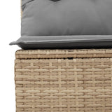 11 Piece Garden Sofa Set with Cushions Beige Poly Rattan 3228919