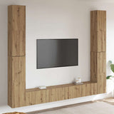 Wall Mounted TV cabinets 6 pcs Artisan Oak Engineered Wood 3328988