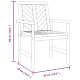 Garden Dining Chairs 4 pcs Solid Wood Acacia 3155975