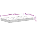 Foam Mattress Medium Soft 80x200 cm 373030