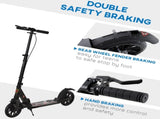 Adult Teens Kick Scooter Foldable Height Adjustable Aluminium Ride On Toy for 14 w/ Rear Wheel & T3398P349438