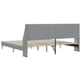 Bed Frame with Headboard Light Grey 180 x 200 cm Fabric 42027378