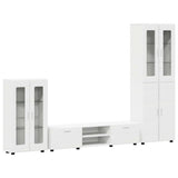 TV Cabinet Set with Drawer FLORIN 3 pcs White Engineered Wood 3397974