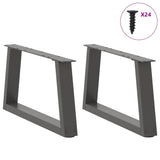 Coffee Table Legs V-Shape 2 pcs Anthracite 60x cm Steel 4012534