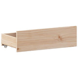 Bed Frame without Mattress with Headboard 135x190 cm Double Solid Wood Pine 3308780