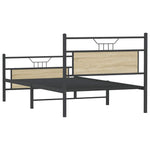 Bed Frame without Mattress Sonoma Oak 100x190 cm Engineered Wood 4106804