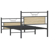 Bed Frame without Mattress Sonoma Oak 100x190 cm Engineered Wood 4106804