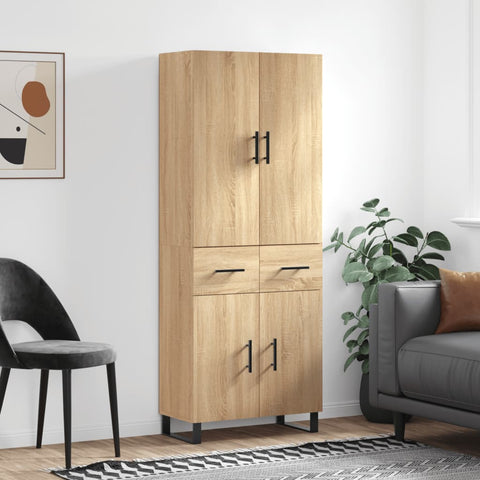 Highboard Sonoma Oak 69.5x34x180 cm Engineered Wood 3198172