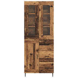 Highboard with Drawer 2 pcs Old Wood Engineered Wood 3415695