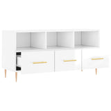 TV Cabinet High Gloss White 102x36x50 cm Engineered Wood 829022