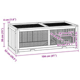 Hamster Cage 104x52x38 cm Solid Wood Fir 172383