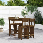 5 Piece Garden Bar Set Honey Brown Solid Wood Pine 3157808
