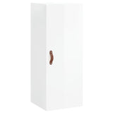 Highboard High Gloss White 34.5x34x180 cm Engineered Wood 3198827