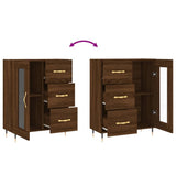 Sideboard Brown Oak 69.5x34x90 cm Engineered Wood 828027
