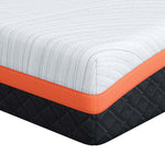 Mattress White and Grey 200 x 200 cm Gel Memory Foam 4106357