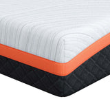 Mattress White and Grey 200 x 200 cm Gel Memory Foam 4106357