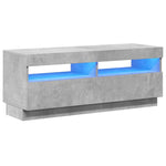 TV Cabinet with LED Lights Concrete Grey 100x35x40 cm 804458