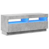 TV Cabinet with LED Lights Concrete Grey 100x35x40 cm 804458