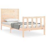 Bed Frame without Mattress Small Single Solid Wood Pine 3193166
